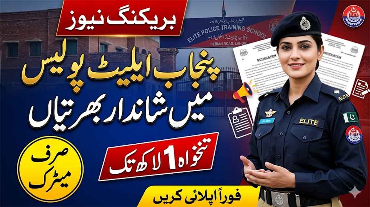 Punjab Elite Police Traning School Lahore Jobs 2026